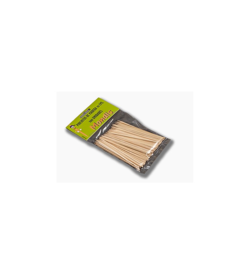 Palillos de bambu para pincho 10cm largo Paq x 100