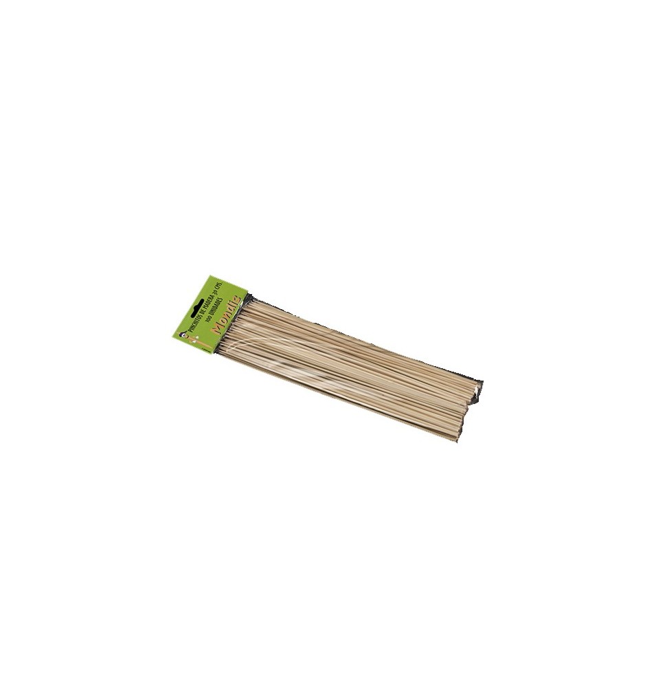 Palillo p/ pincho madera de 30 cms de bambu Paq x100