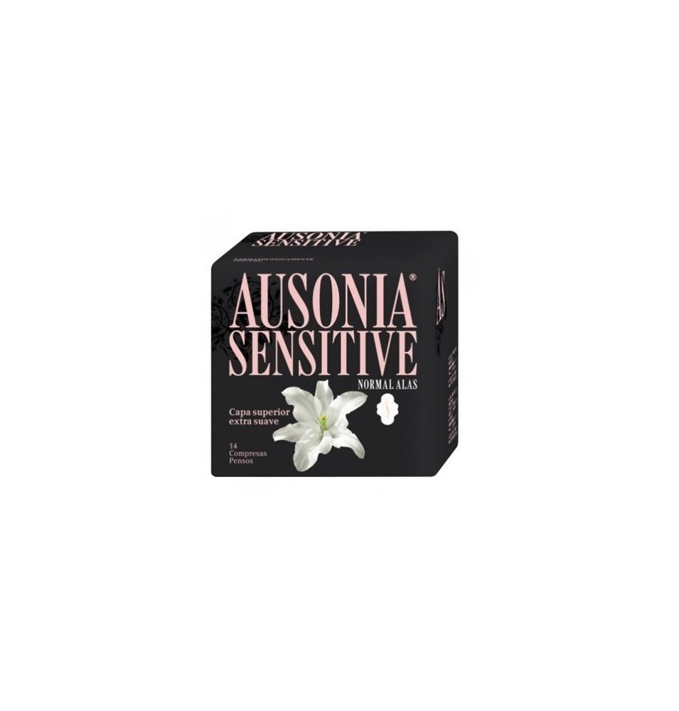 Ausonia Sensitive compresa con alas normal 14 unidades