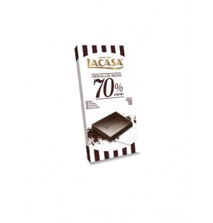 Tableta chocolate negro 70% 100 g Lacasa