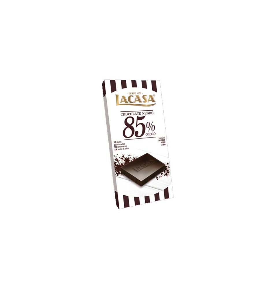 Tableta chocolate negro 85% 100 g Lacasa
