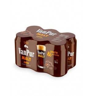 Malta Van Pur Coffe lata six
pack 33 cl caja x 4 packs