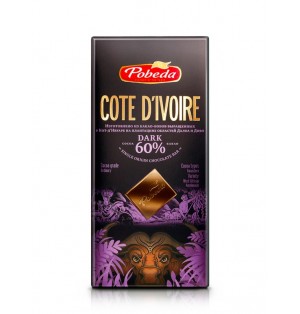 Tableta Chocolate Negro Cote
Divoire 60% 100 g Pobeda