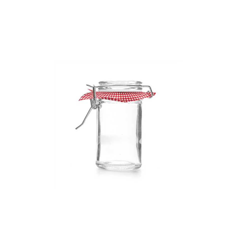 Tarro Cierre Clip+Papel Vichy 70 ml Transparente Cristal