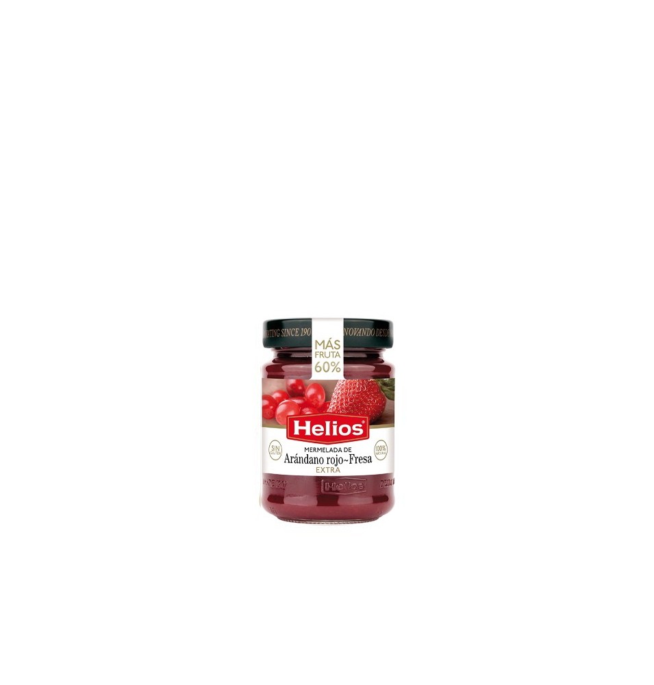 Mermelada extra de arandano rojo + fresa fco de 550g Helios