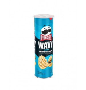 Snack Pringles Wavy Cheddar 137 g caja x 8