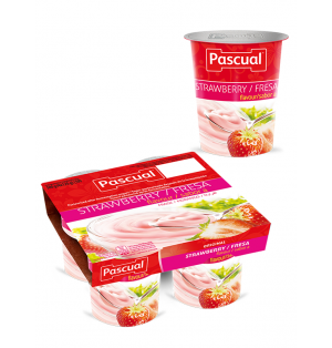 Yogur pasteuriz sabor fresa 125gr Pascual (post lact)