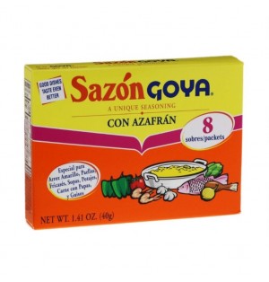 Sazon Goya con Azafran 8
sobres 5 gr DISPLAY 40 gr