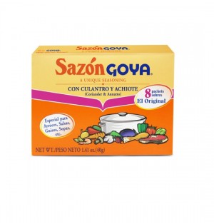Sazon Goya con Culantro y
Achiote 8 sobres 5 g DISPLAY 
40 g