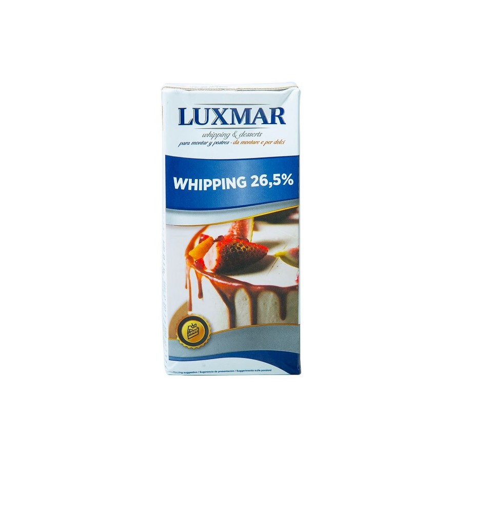 Crema Vegetal Con Azucar (Whipping 26,5%) 1L  Luxmar