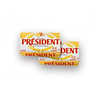 Mini mantequilla President con
sal 80% MG 6Kg  (600 Ud x10g)
(301089)