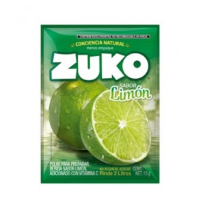 Refresco en polvo 2L de Limon
8 sobres x 13g ZUKO