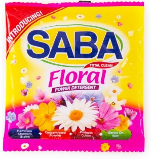 Detergente en Polvo Bolsa x
100g Saba Floral