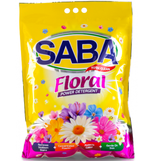 Detergente en Polvo Bolsa x
500g Saba Floral