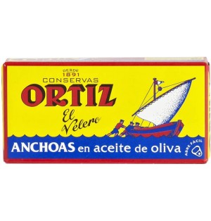 Anchoas en Aceite de Oliva
Lata 47,5g Ortiz
